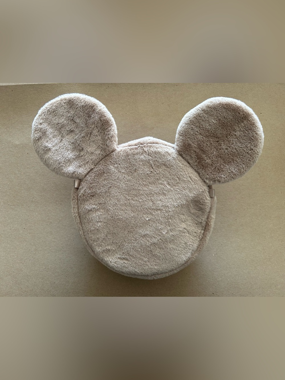 Disney Plush Mouse Ear Crossbody Bag in Beige